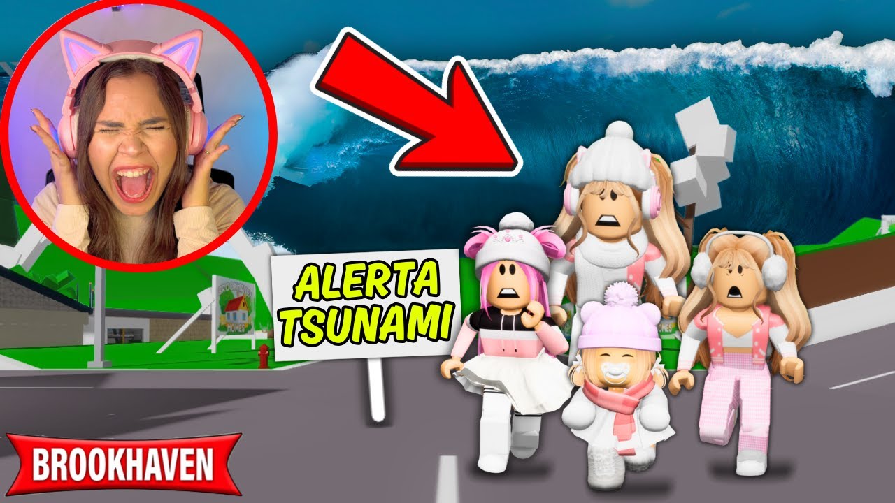 Nós SOBREVIVEMOS ao MAIOR TSUNAMI em BROOKHAVEN!