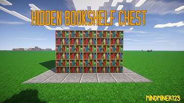 Minecraft Hidden Bookshelf Chest Tutorial - Useful Storage Trick