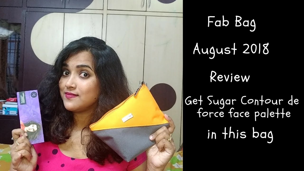 FAB BAG August 2018 Review|| *Sugar Cosmetics Contourde Force Face Pallete* in fab bag
