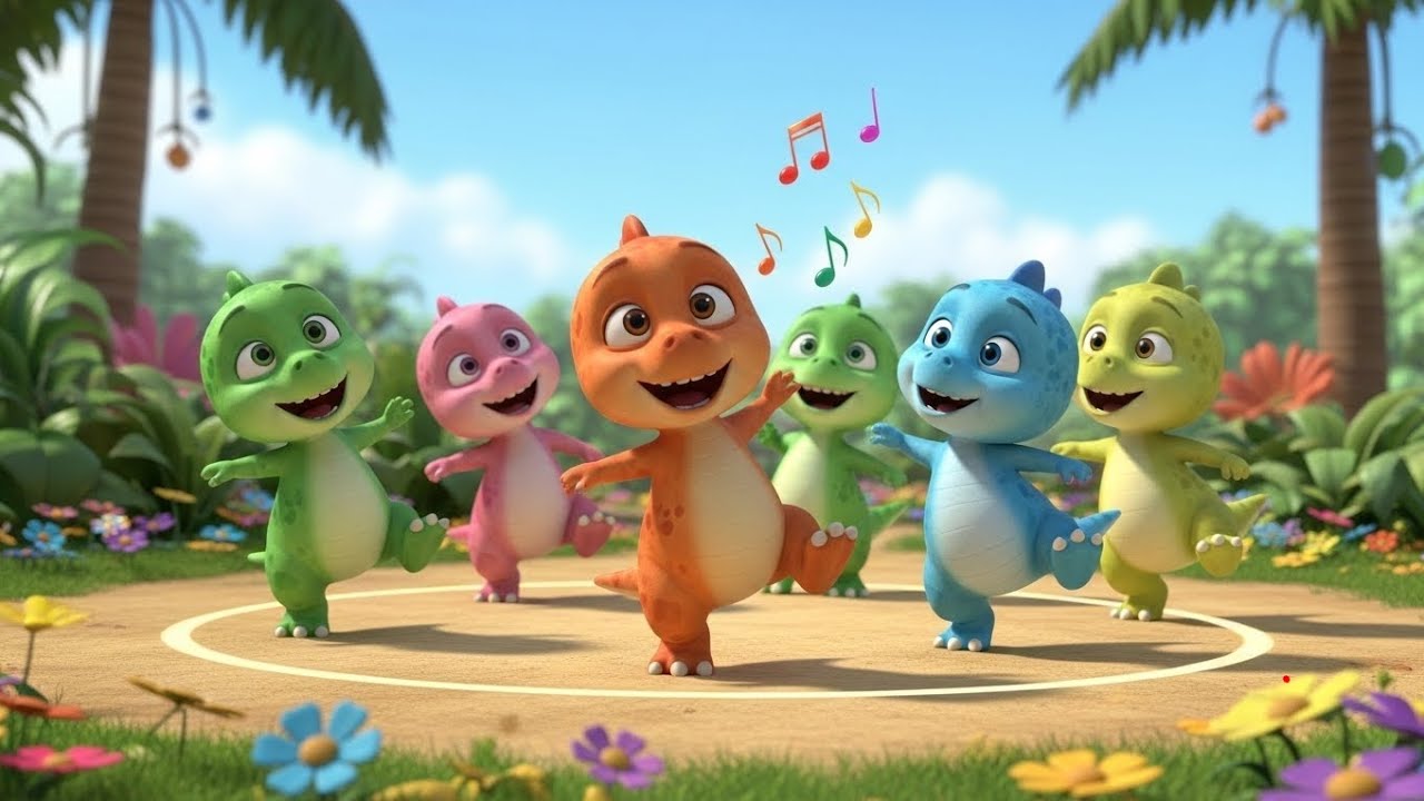 Dong Dong Dino 🦖 | Fun Dinosaur Song for Kids | 3D Nursery Rhymes | Baby Songs