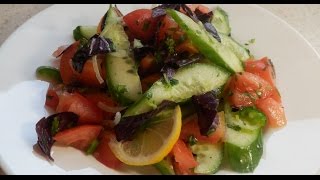 Постное - веганское меню. Овощной салат по-Грузински (Meatless - vegan menu. Vegetable salad) Постное - веганское меню. Овощной салат по-Грузински (Meatless - vegan menu. Vegetable salad)