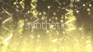 Streamers and confetti loop. Celebration, New Year’s Eve or party animation.