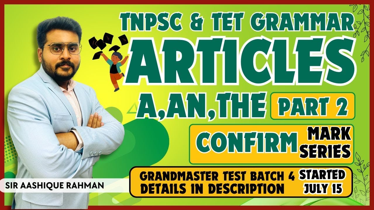 Articles General English Part 2 Final GRAMMAR | TNPSC TET TNUSRB SI ...