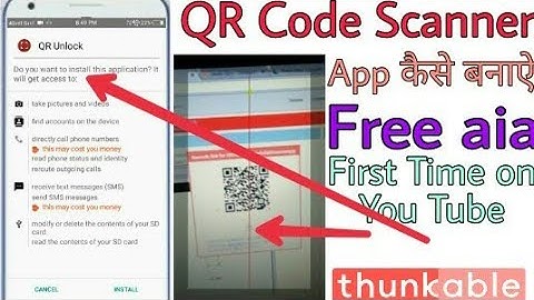 QR Code Scanner App Free aia File ll Appy Builder ll Thunkable ll