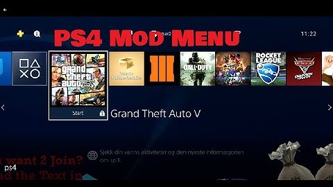 PS4: GTA 5 Mod menu on Jailbroken PS4 5.05