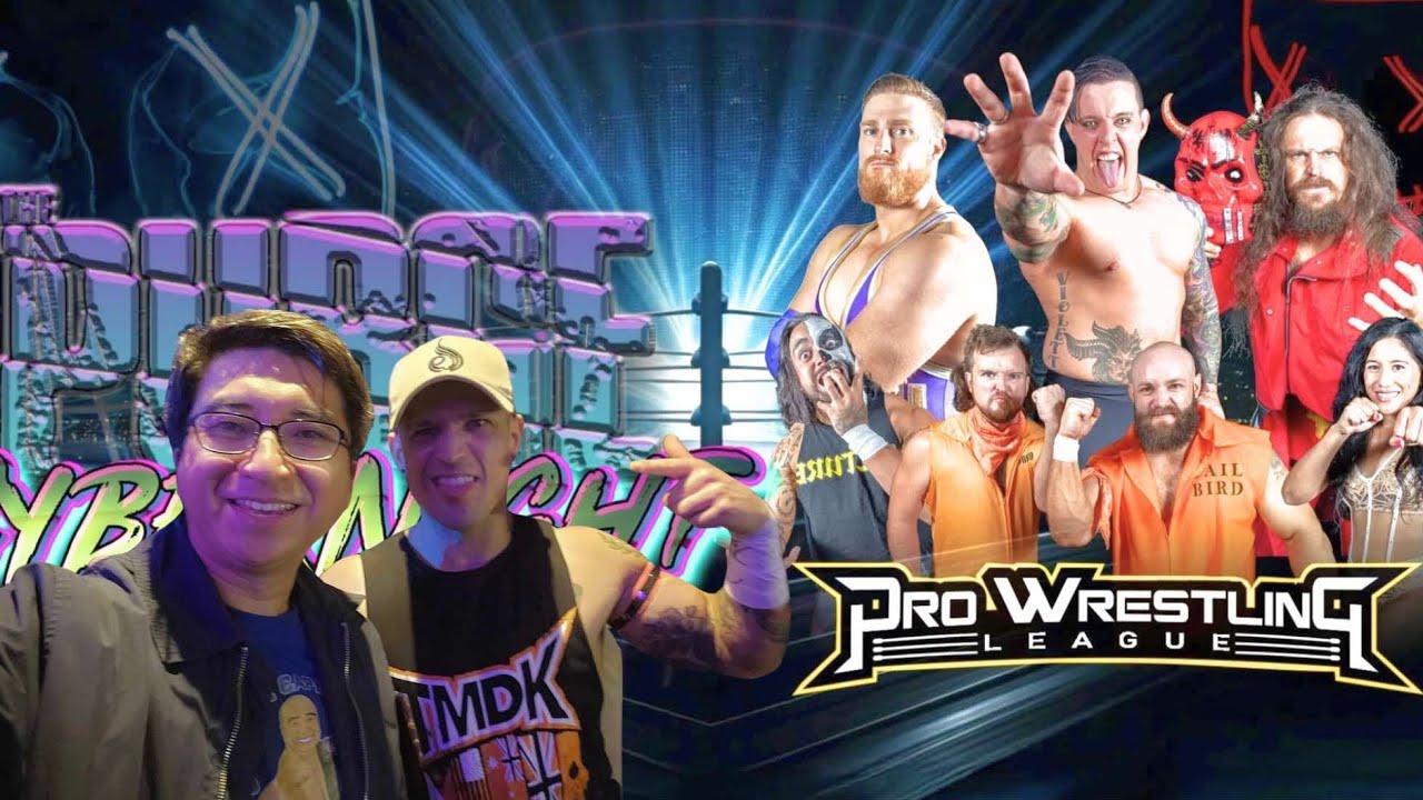 【4K】 Meeting Robbie Eagles at Pro Wrestling League's The Purge: CyberNight (plus first matches)