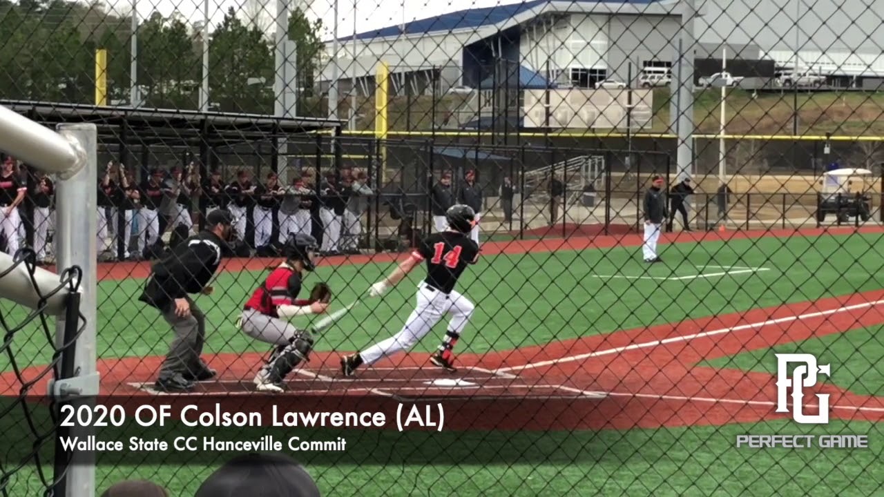 2020 OF Colson Lawrence (AL), Wallace State CCHanceville Commit YouTube