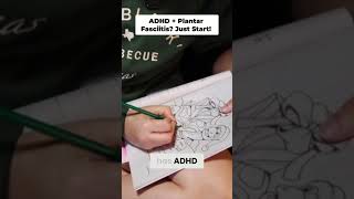 Plantar Fasciitis &amp; ADHD: Coloring to Find My YouTube "Just Start" Vibe #shorts