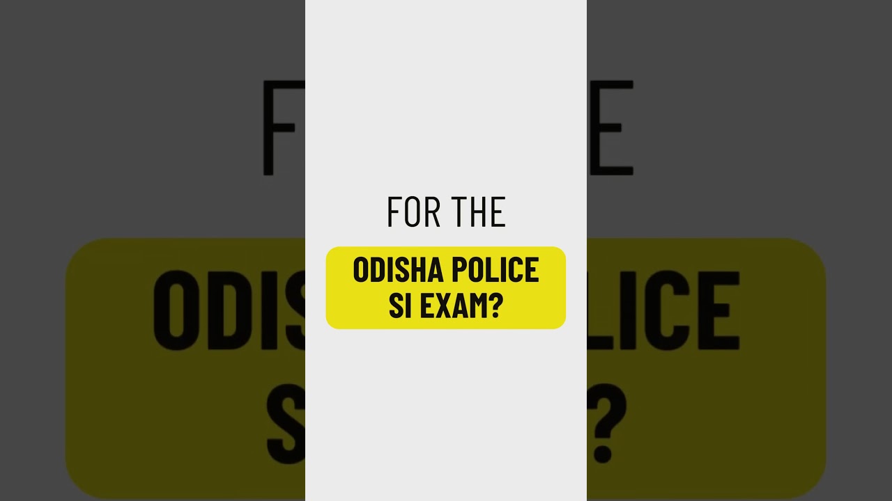 Odisha Police Si Best Book Guide 