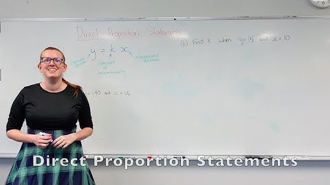 Direct Proportion Statements