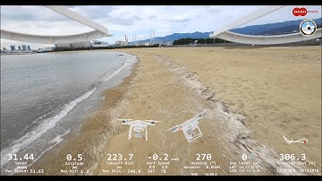 Phantom 3P DashWare gauge roll and pitch ロールとピッチの表示