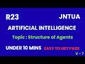 STRUCTURE OF AGENTS | R23 AI | B.TECH | JNTUA, JNTUK, JNTUH | EASY TO PASS | JNTUXCONCEPTS