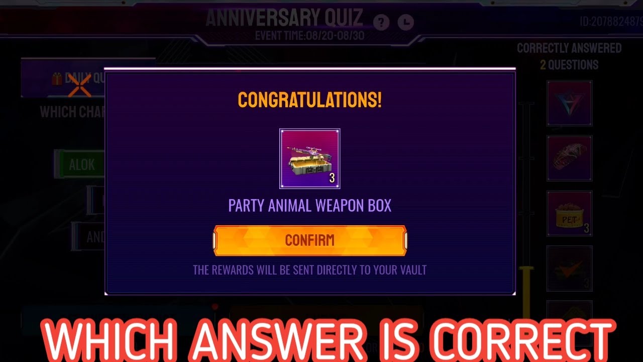 free fire anniversary quiz answer free fire main quiz ka answer kya hai/free fire quiz answer