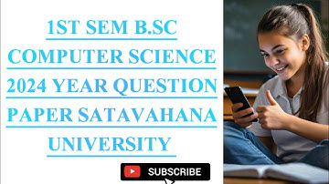 1st sem B.sc Computer Science 2024 year question paper Satavahana University|Programming in C|
