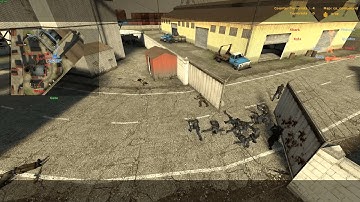 Counter Strike: Source 11 VS 10 Bot fight cs_compound