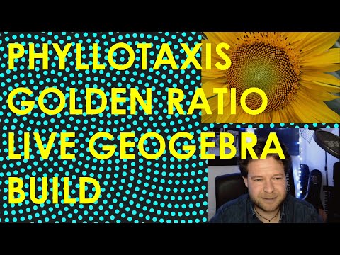 The Golden Ratio and Phyllotaxis - Sunflower Spirals - Live Geogebra Build (as seen on Numberphile)