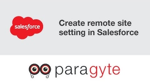 How to create remote site setting in Salesforce?