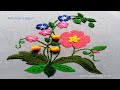 Gorgeous colorful Embroidery, Embroidery class,Live Stitching video,Flower embroidery-105,#Miss_A
