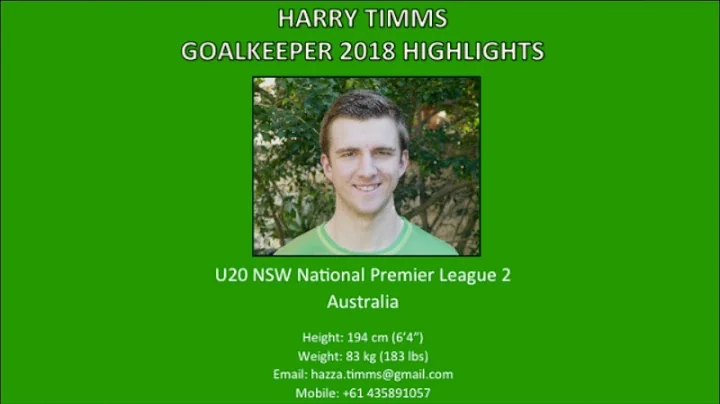 Harry Timms Goalkeeper 2018 Highlights