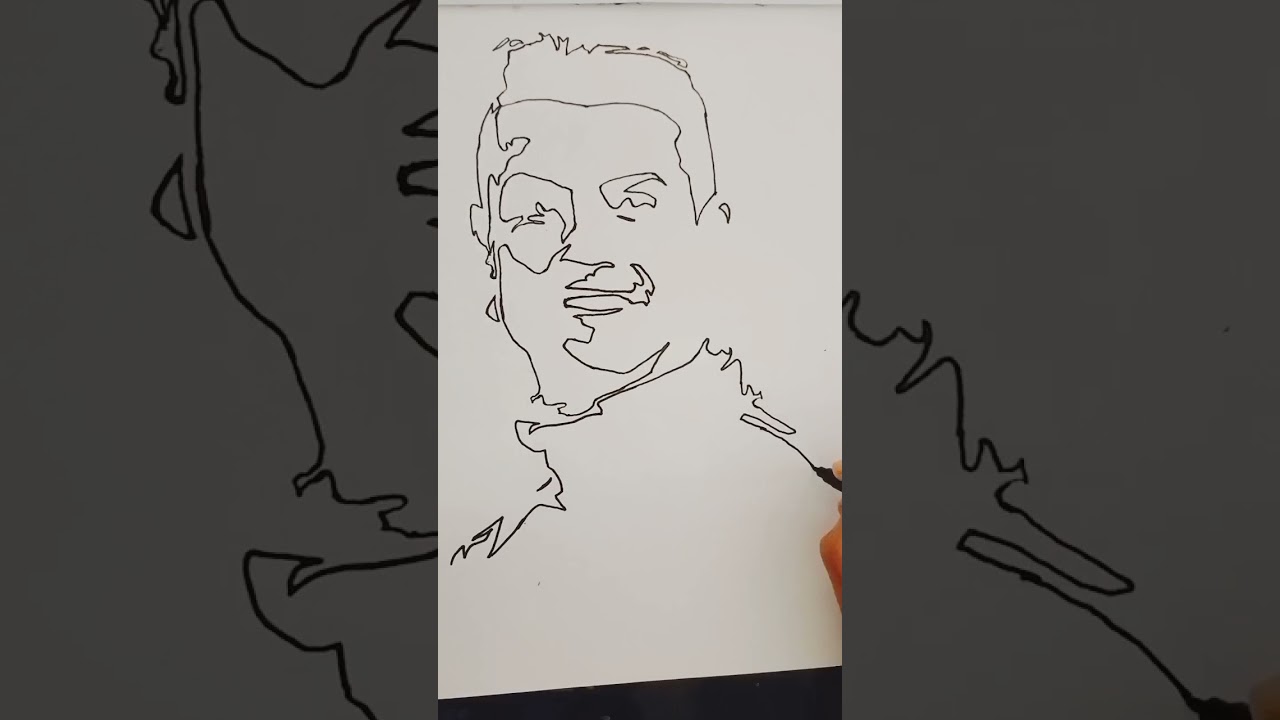 Cristiano Ronaldo | stencil drawing | tutorial