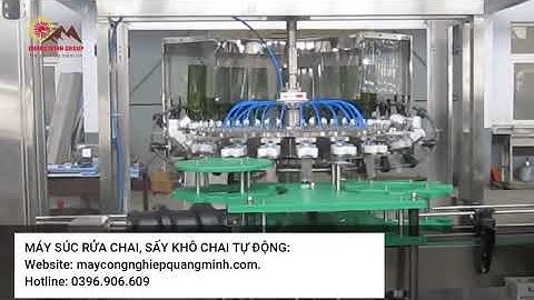 MÁY SÚC RỬA CHAI, SẤY KHÔ CHAI TỰ ĐỘNG