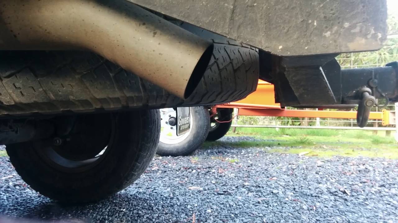 D22 ZD30 3 inch exhaust YouTube