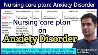 Generalized Anxiety disorder GAD nursing care plan Nursing care plan for Anxiety disorder GAD