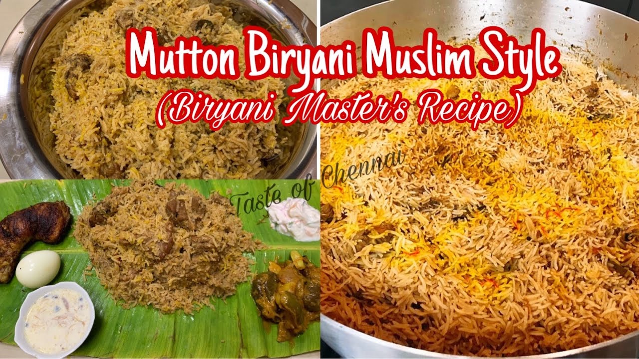 எங்க வீட்டு ரம்ஜான் பிரியாணி 15-20 நபருக்கு | Bhai Veetu Mutton Biryani Recipe by Taste of Chennai