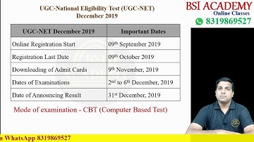 NTA UGC NET/JRF December 2019 Application Start