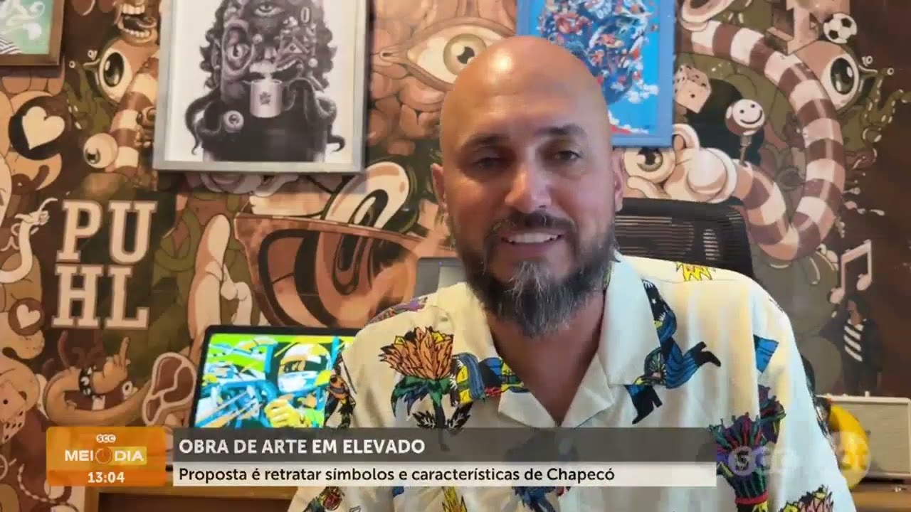 Obra de arte em Chapecó retrata símbolos da identidade local | Cotidiano | SCC Meio-Dia