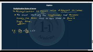 Algebra: Multiplication Rule of terms 