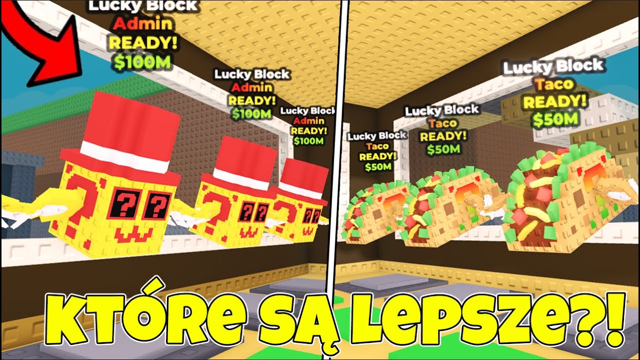 ADMIN LUCKY BLOCKY VS TACO LUCKY BLOKCY W STEAL A BRAINROT! W robox