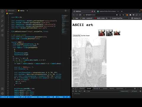 Camera to ASCII Javascript