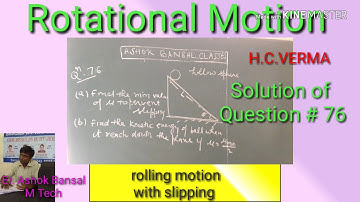 Solution of Question # 76/Rotational Motion/ H.C.VERMA