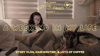 Spend A Weekend With Me | study vlog, hair routine, & lots of coffee!📚☕