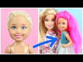Bebeklerle Oynamanın Yaşı Olmaz / Kendin Yap Pembe Saçlı Chelsea ve Barbie Anne Kız Nasıl Yapılır?