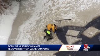 Body of swimmer pulled from icy pond