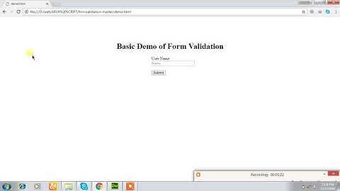 basic form validation