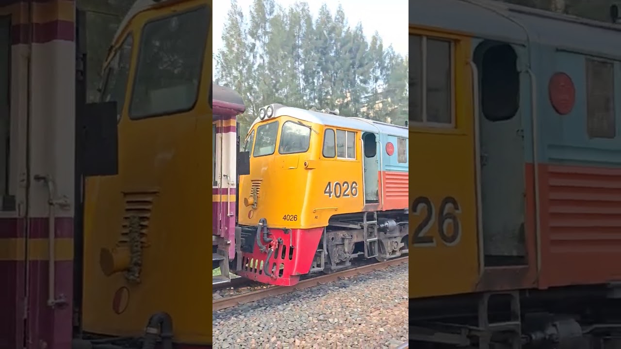 เจ้าดีเซลคุณปู่Gek 4026 ทําขบวนรถโดยสารพิเศษชานเมืองที่ 388 ชุมทางฉะเชิงเทรา-กรุงเทพ-เวลา07:49น.