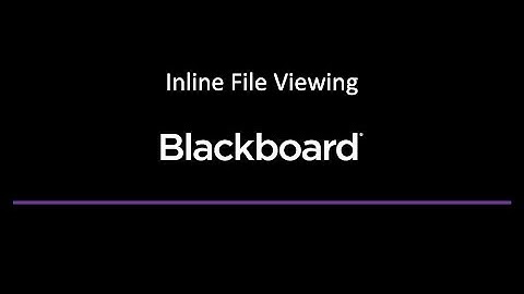 View Documents Inline in Blackboard Ultra