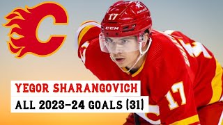 Yegor Sharangovich (#17) All 31 Goals of the 2023-24 NHL Season