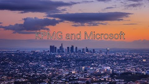 KPMG and Microsoft