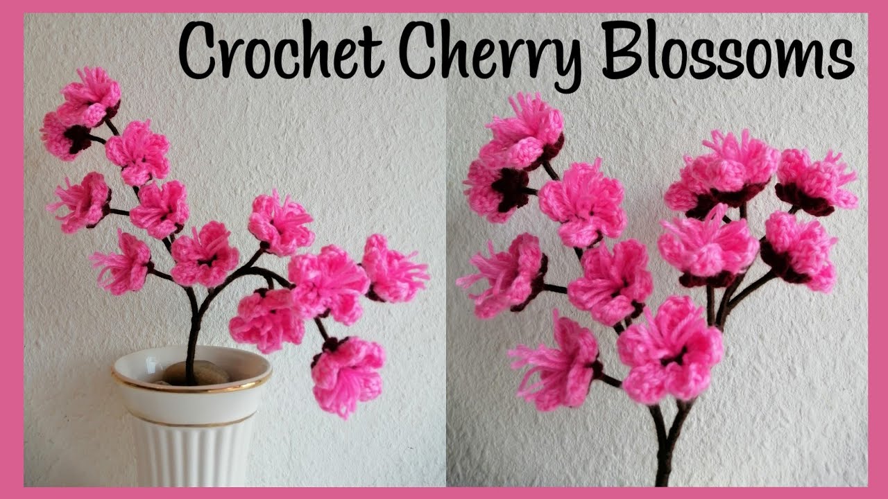 Crochet Pink Cherry Blossoms (pretty in pink)