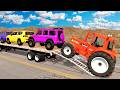 Flatbed Truck Mcqueen | Transportation with Truck - Pothole vs Car - BeamNG.Drive