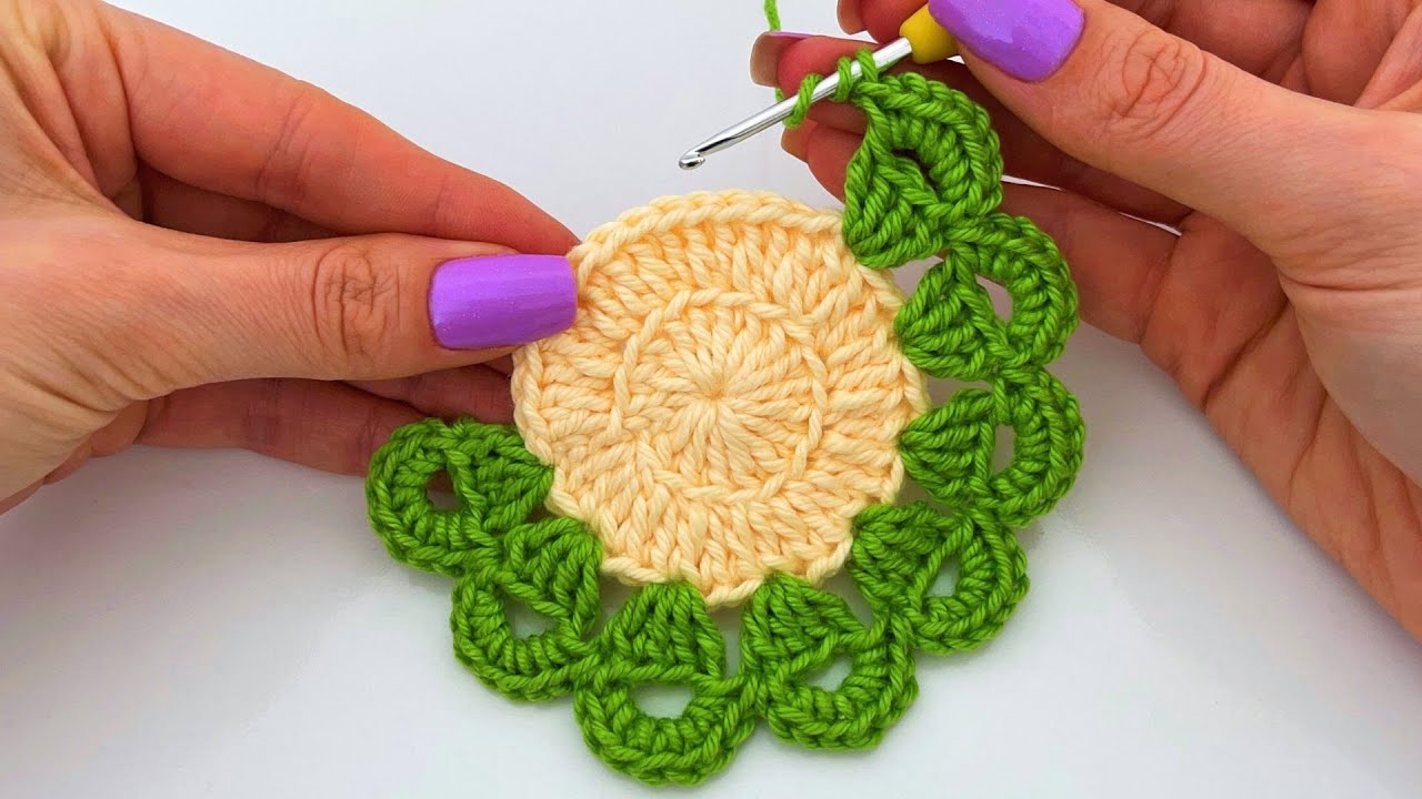 КРУГЛЫЙ ШАБЛОН КРЮЧКОМ С ДВУМЯ ЛИНИЯМИ В ОДНОЙ