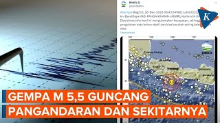 Pangandaran Diguncang Gempa M 5,5, Kedalaman 14 Km dan Terasa Sampai Sukabumi