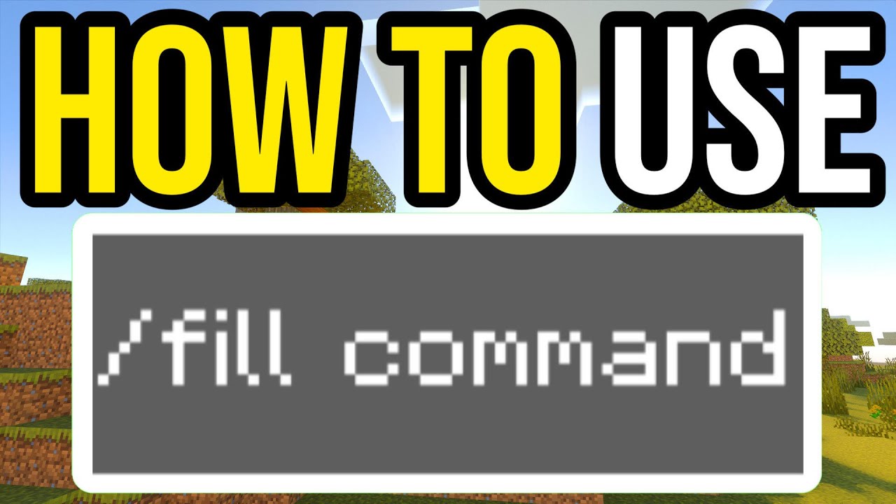 How To Use /Fill Command In Minecraft Ps4/Xbox/PE 