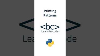 Create and print Patterns in Python in 60 seconds! #learnpython #programming #patterns
