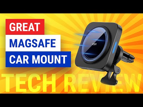 ما هي تقنية الشحن اللاسلكي Qi2 وكيف تختلف عن شواحن MagSafe من أبل؟ - Great MagSafe Car Mount Charger for iPhone 13/12 | ESR HaloLock Magnetic Wireless Charger Review