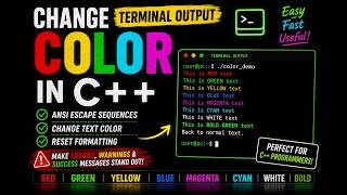 ANSI Escape Sequences in C++ | Change Terminal Text Color & Formatting 🔴🟢